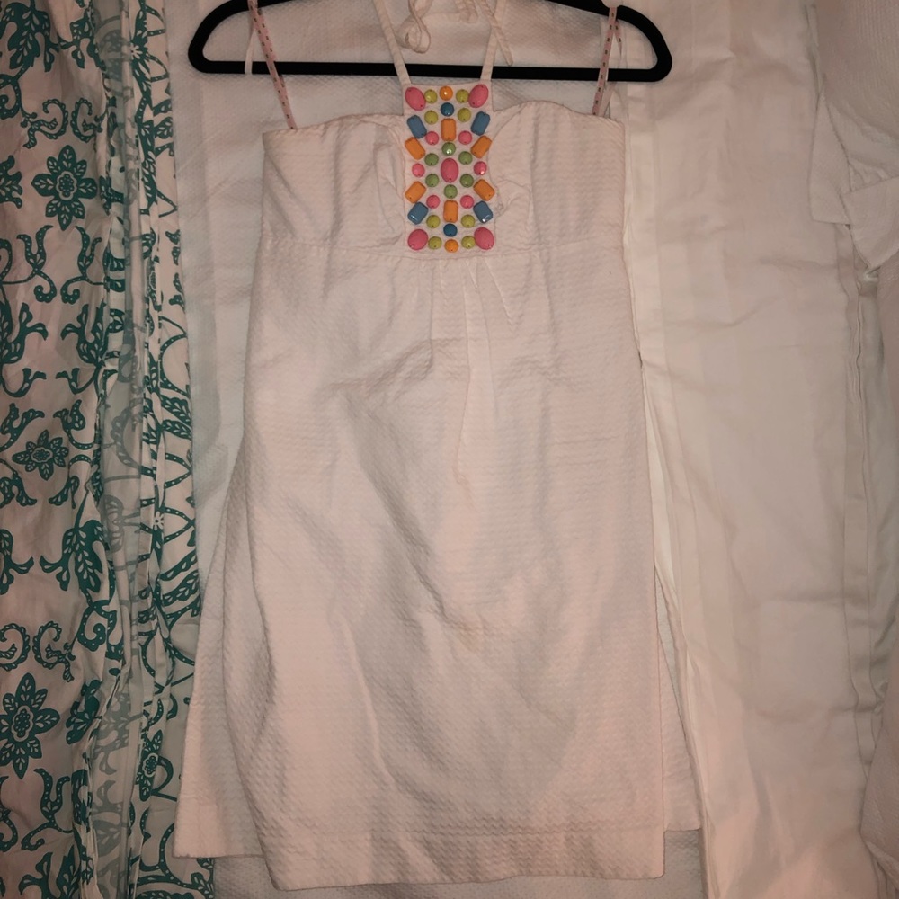 Lilly Pulitzer Beaded Halter Dress Size 0